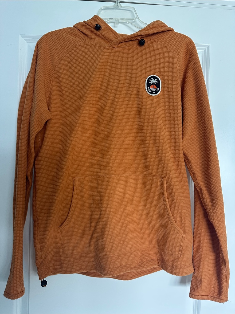Howler Brothers Men's Hooded Waffle Knit Shirt - Rust Orange